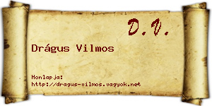 Drágus Vilmos névjegykártya