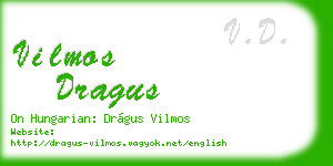 vilmos dragus business card